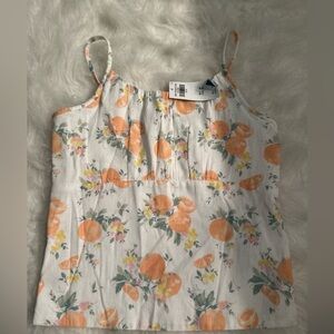Girls A&F 13/14 cropped smocked waist top